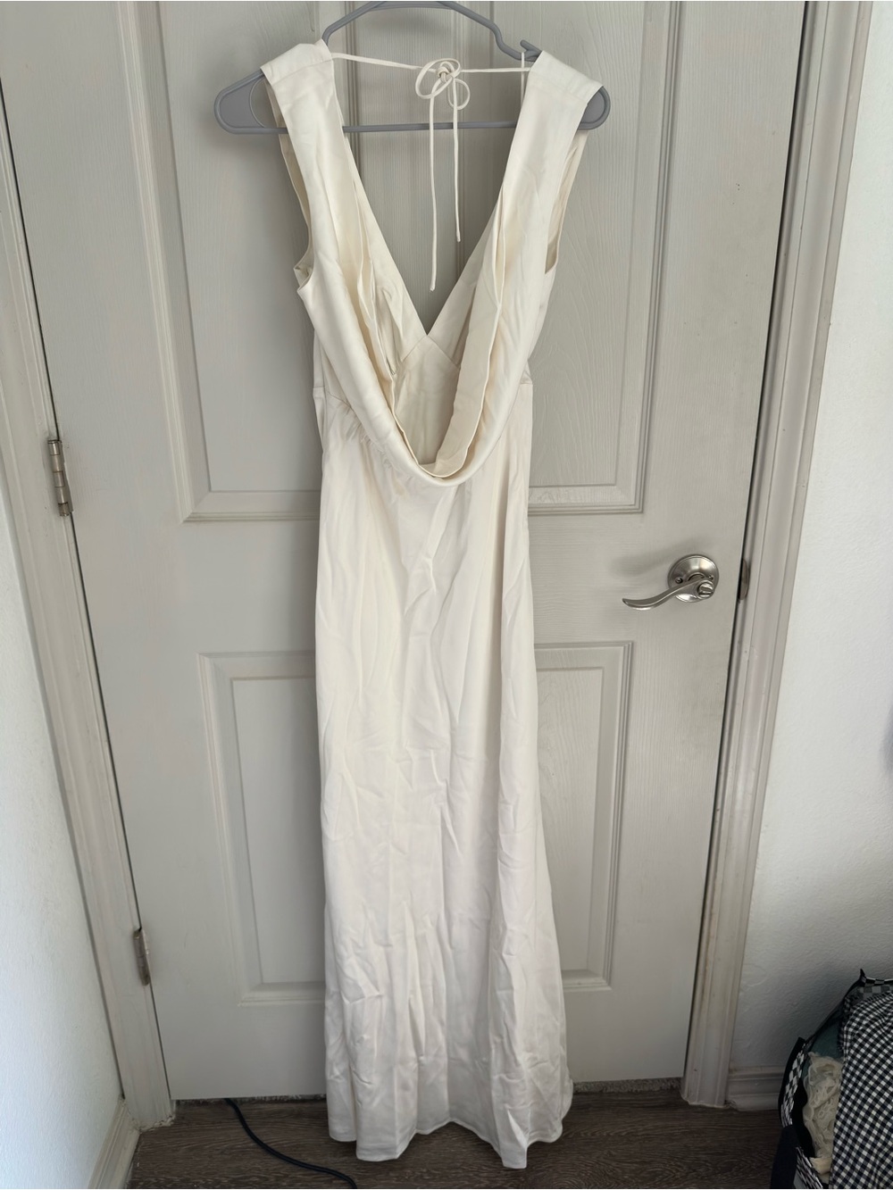 Abercrombie & Fitch Ivory Cowl Back Slip Dress